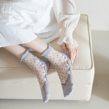 Chaussettes Fleuries Respirantes