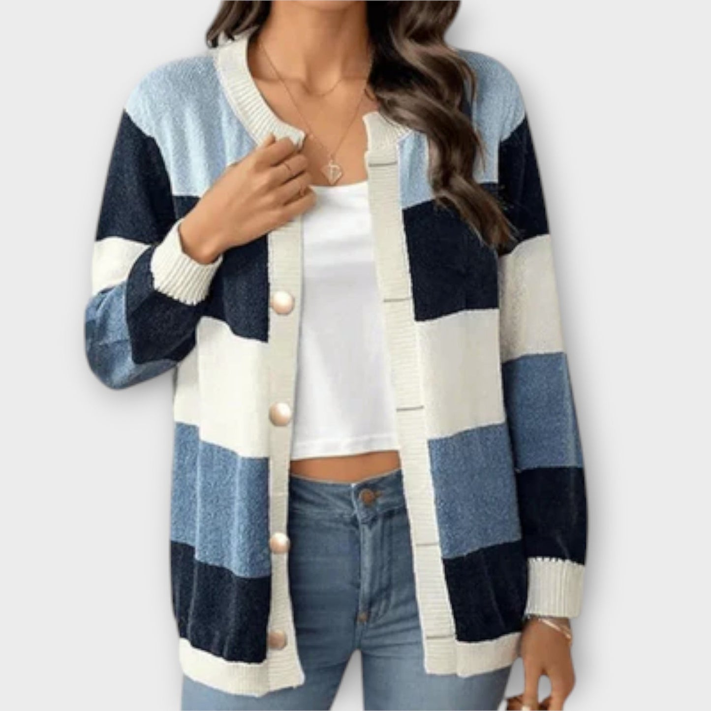 Suzy - Gestreifter Cardigan
