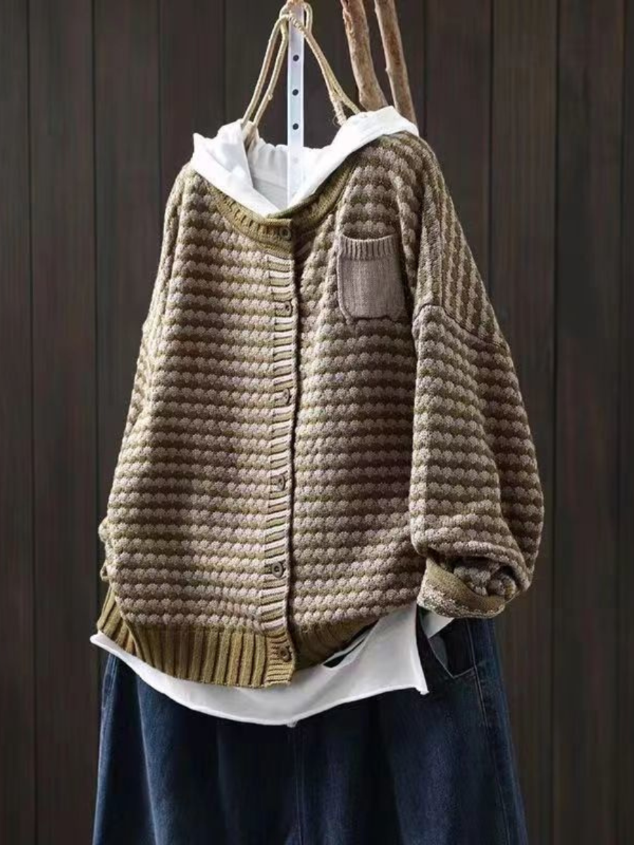 SELIORA | GEBREID VEST MET TEXTUUR