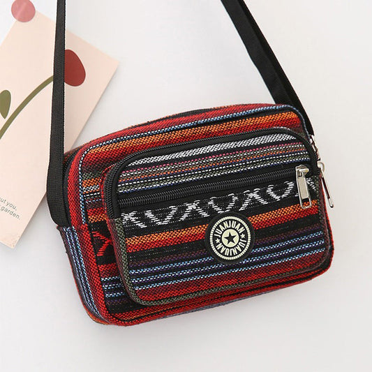Vintage gestreepte tas