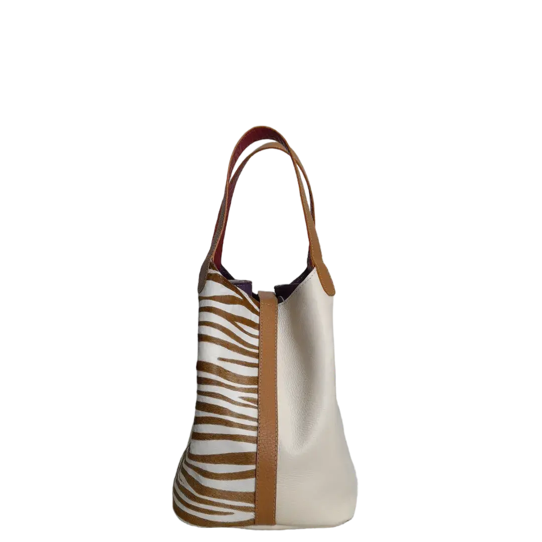 Dameshandtas Eva Zebra Leer x Talk