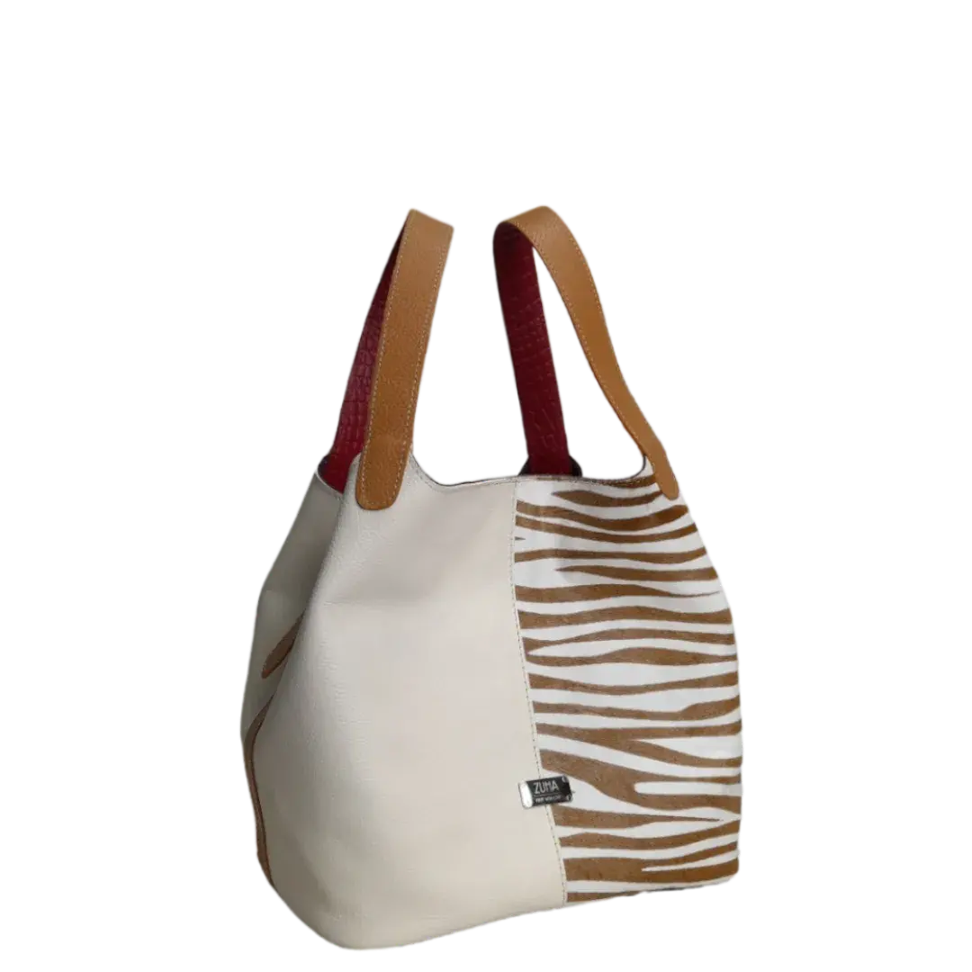 Dameshandtas Eva Zebra Leer x Talk