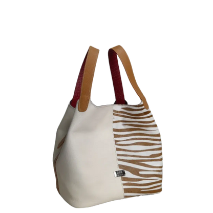 Dameshandtas Eva Zebra Leer x Talk