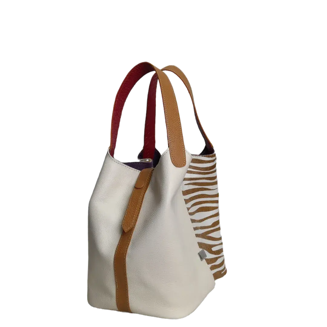 Dameshandtas Eva Zebra Leer x Talk