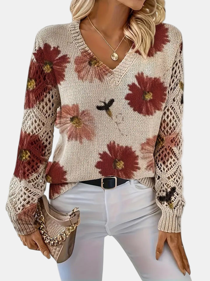 Elara™ | Cardigan mit floraler Eleganz