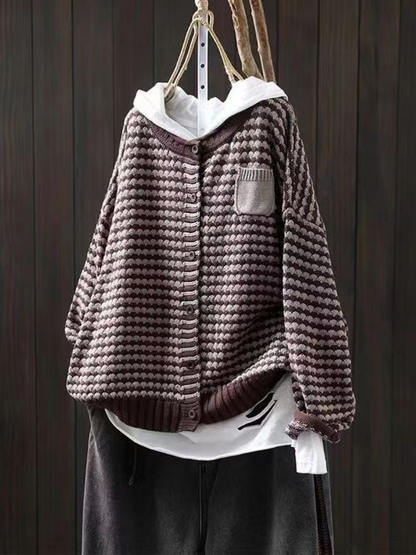 SELIORA | GEBREID VEST MET TEXTUUR
