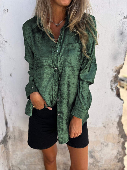 Zella™ | Chic glinsterend overhemd