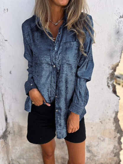 Zella™ | Chic glinsterend overhemd