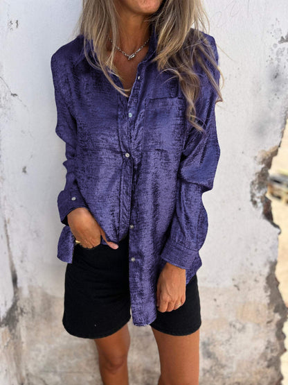Zella™ | Chic glinsterend overhemd