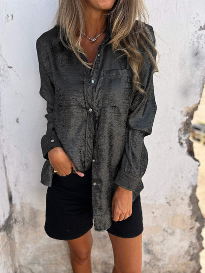 Zella™ | Chic glinsterend overhemd