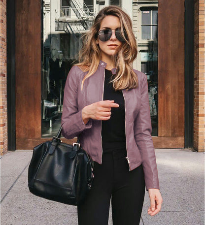 Luna™ - Slim fit kunstleren jas