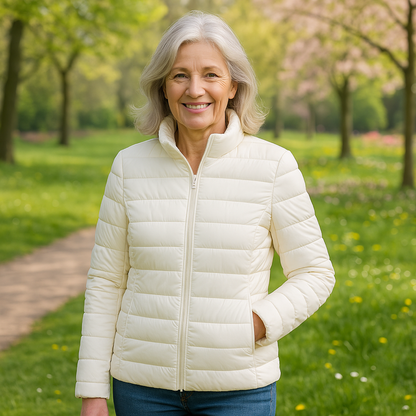 Ulla Lightweight Mid-Season Jacket | White