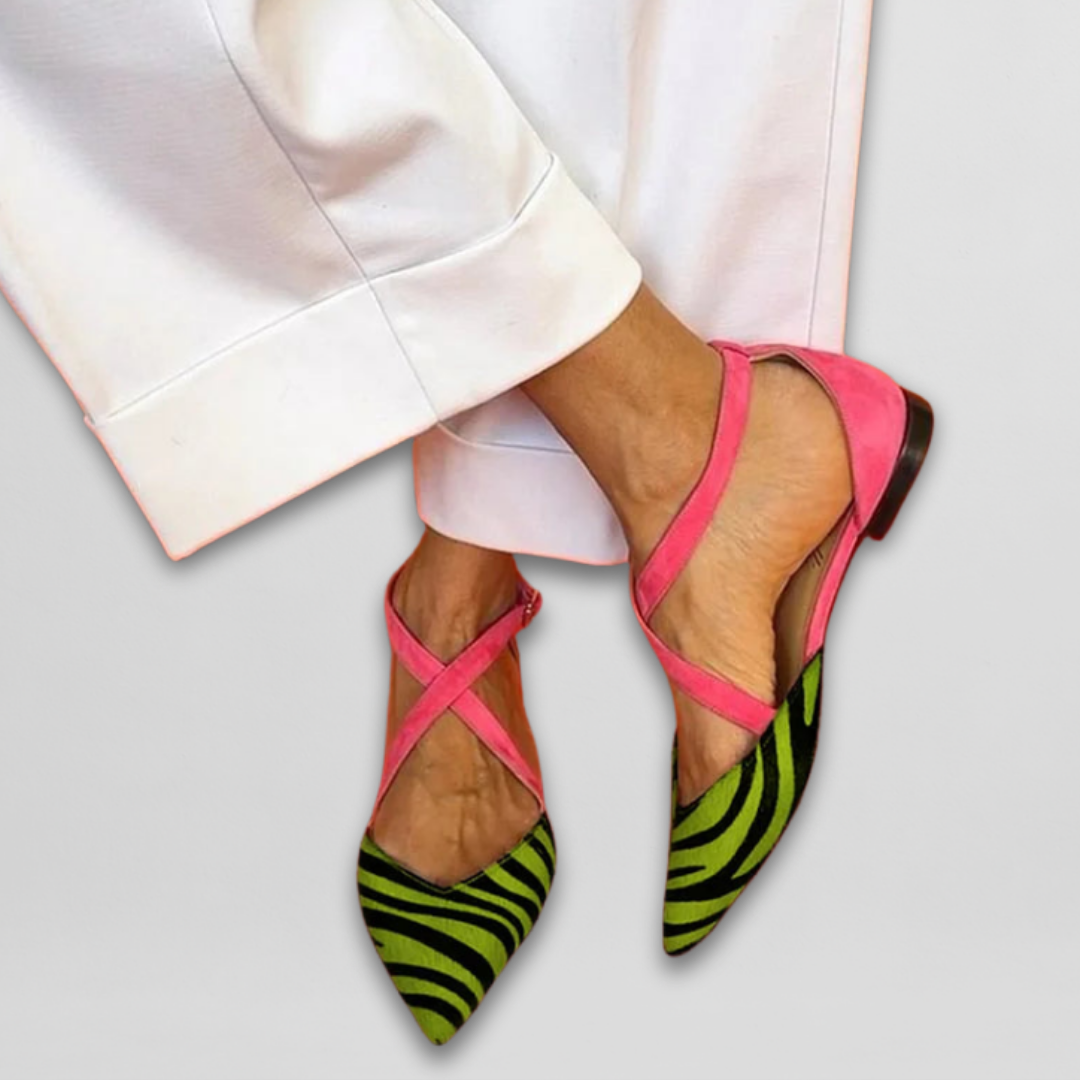 Amélie™ | Ballerinas mit Riemen Weiß