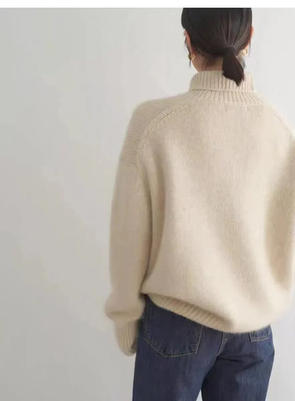 Kayla - Loden pullover, casually knitted