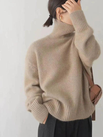 Kayla - Loden pullover, casually knitted