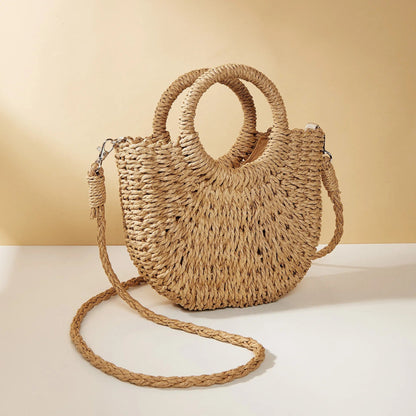 Sac à main pour femmes avec anses rondes de style plage - Noa