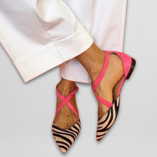 Amélie™ | Ballerina's met bandje Wit