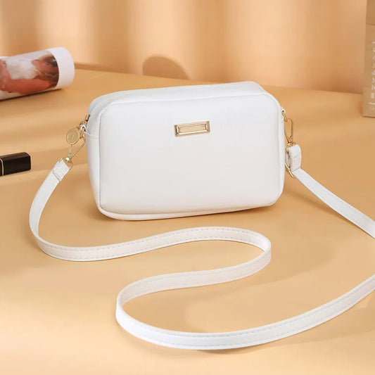 Sac à bandoulière voor dames, minimalistisch design, van kunstleer - Clara