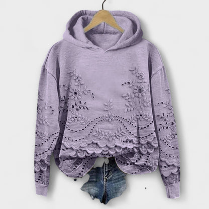 Grace – Vintage Kapuzen-Sweatshirt mit Blumenmuster