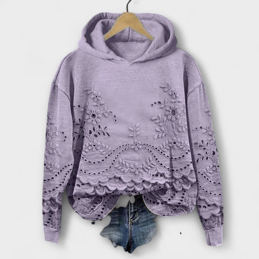 Grace – Vintage Kapuzen-Sweatshirt mit Blumenmuster