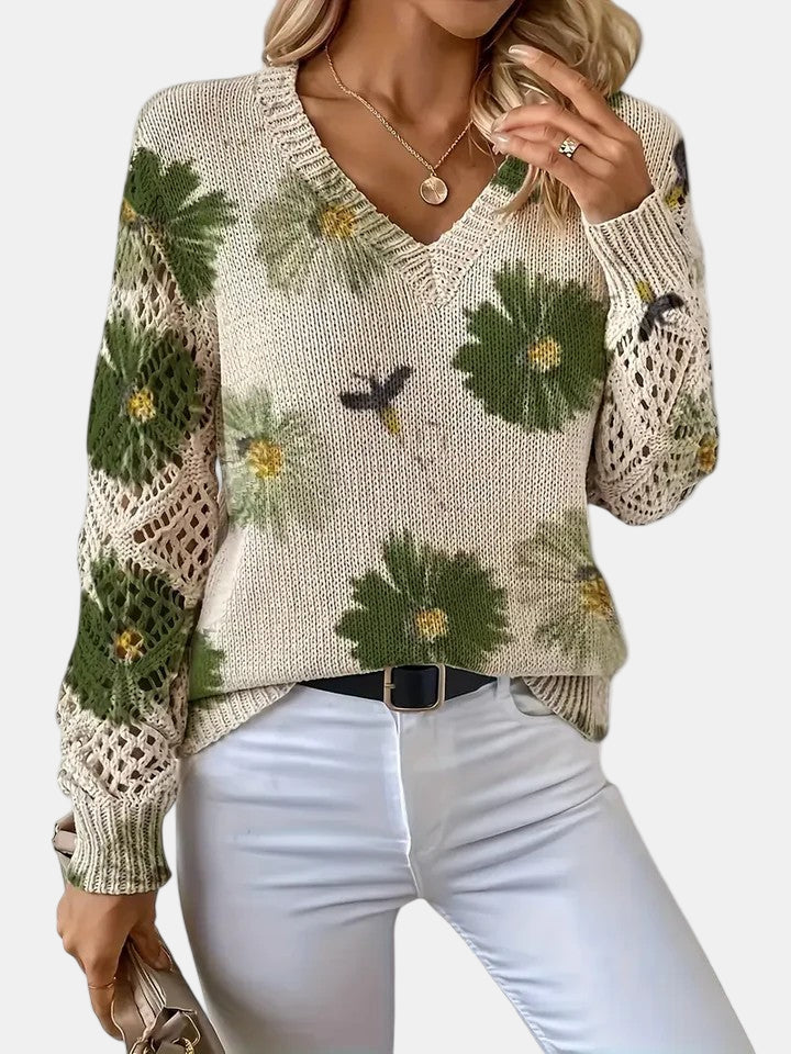 Elara™ | Cardigan mit floraler Eleganz