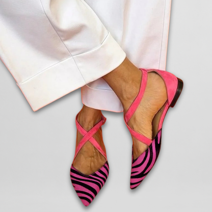 Amélie™ | Ballerinas mit Riemchen Dunkelrosa