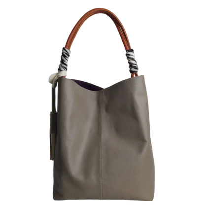 Leah Taupe Dames Leren Handtas