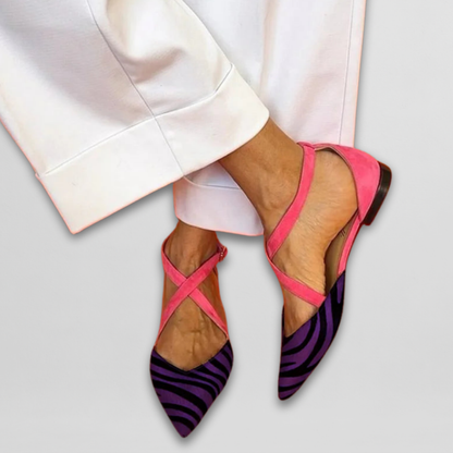 Amélie™ | Ballerinas mit Riemen Weiß