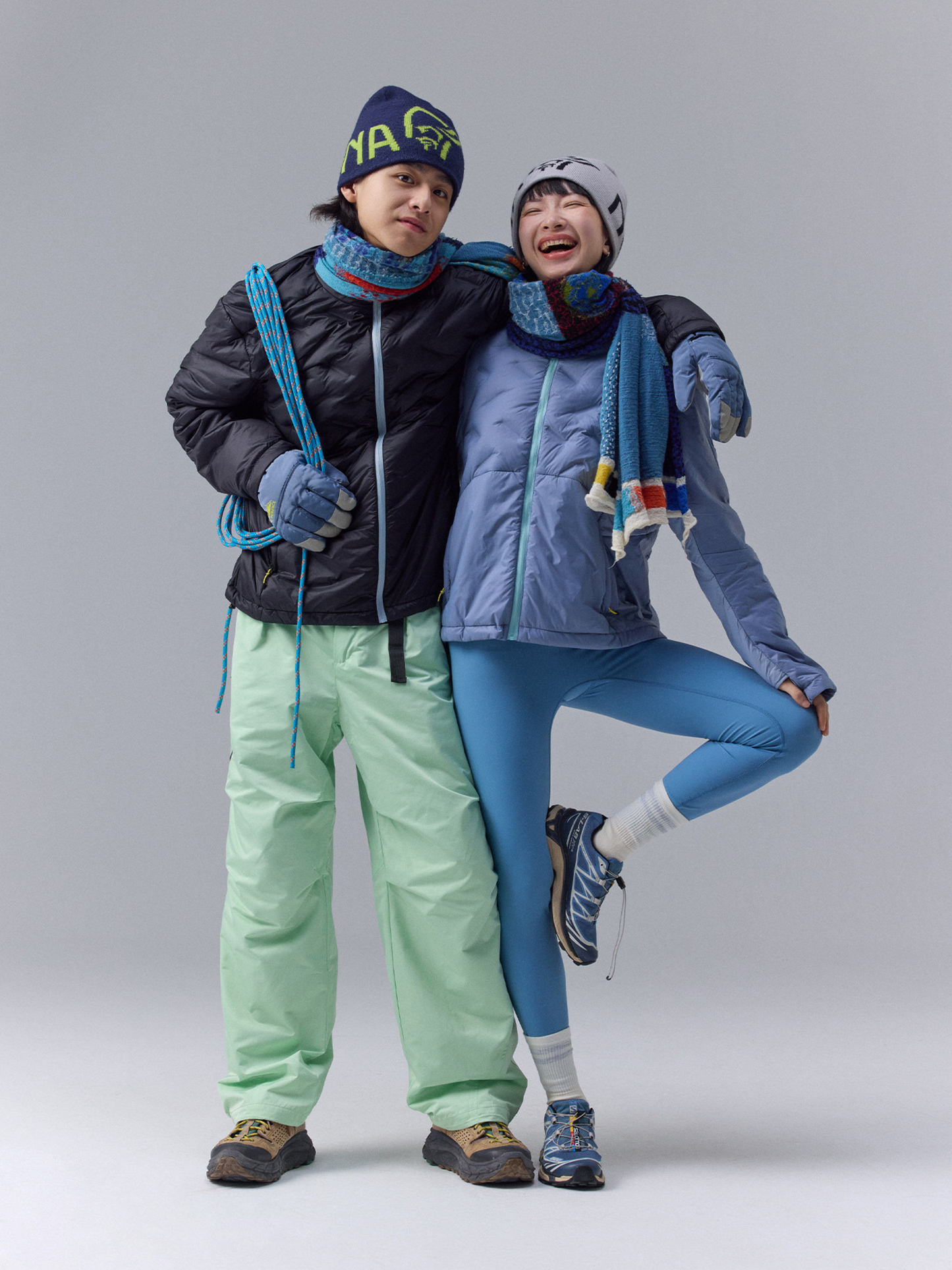 DryBench – Unisex Outdoor-Daunenjacke mit Kontrastkragen