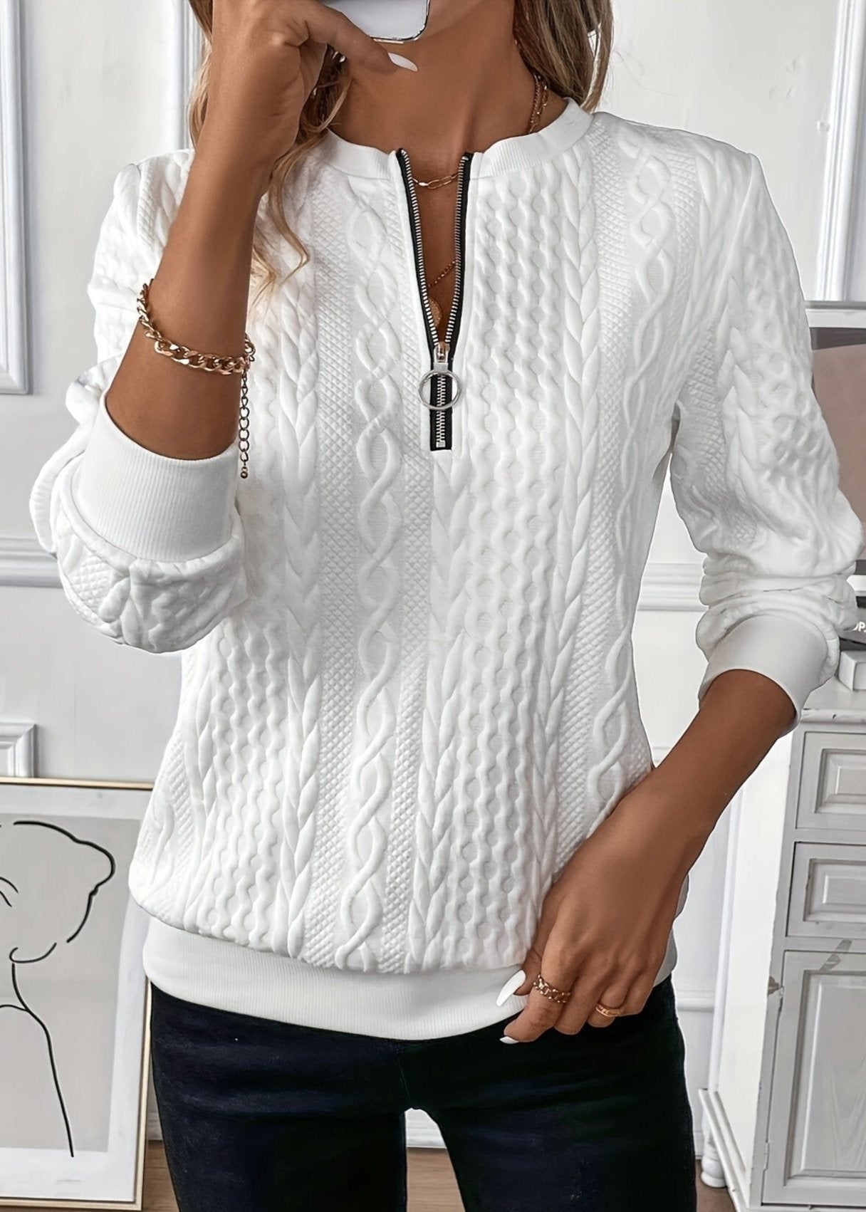 EMMA™ | Eleganter Quarter-Zip Pullover