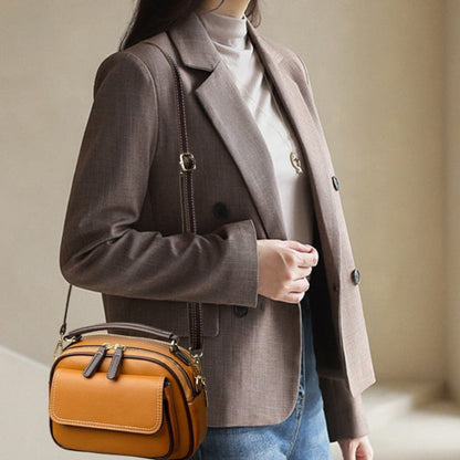 Sac à bandoulière en cuir synthétique pour femme avec structure compacte - Mireille