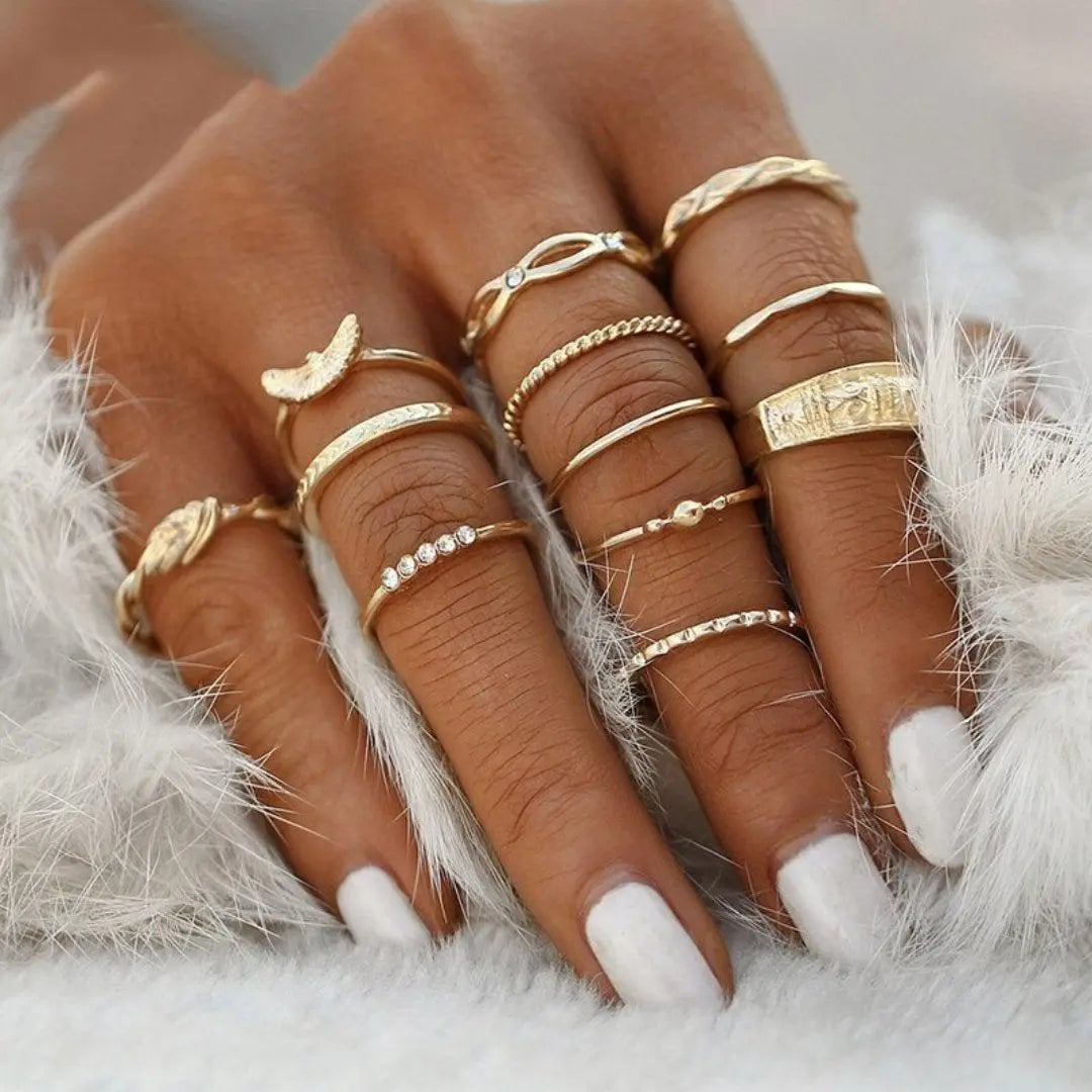 Einzigartiges Set mit 8 bis 12 Ringen