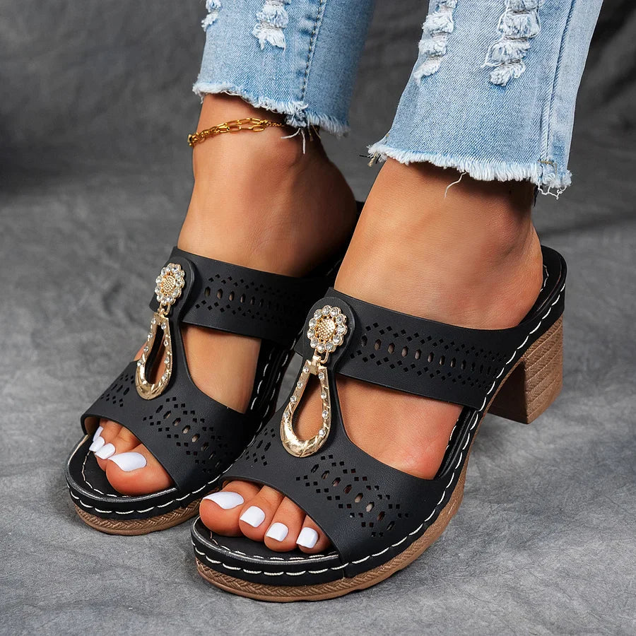 Nicoleta – Orthopedische Sandaal Met Zirkonia