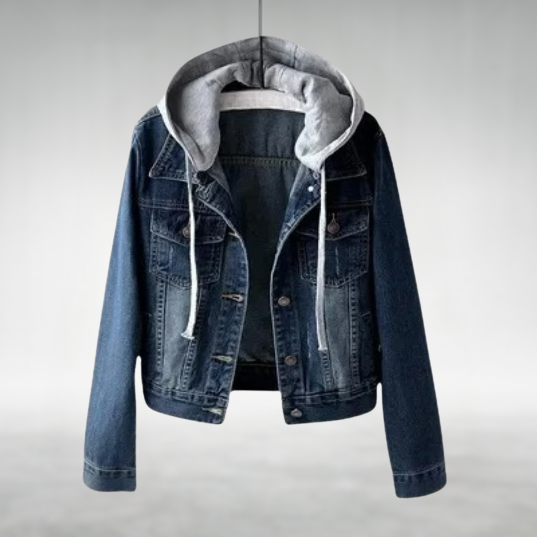 ANNETTE IN JEANSJACK MET CAPUCHON