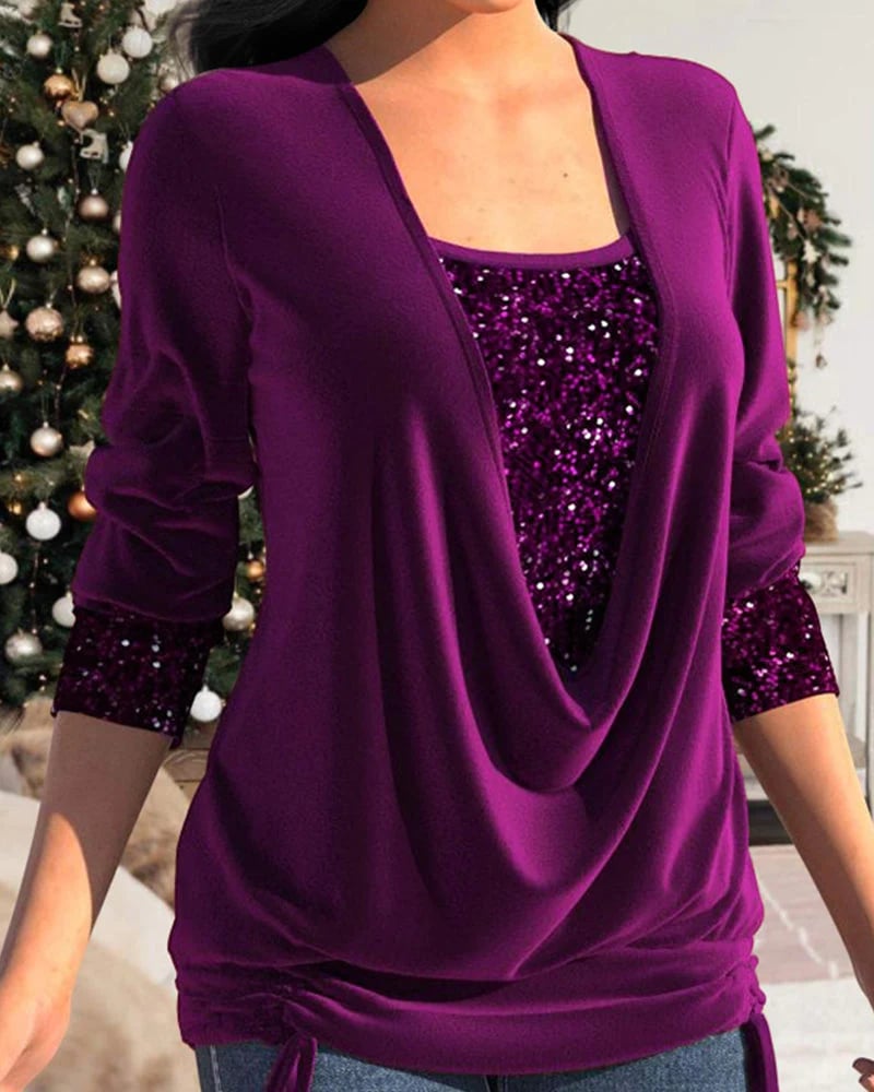 DELFINA'S ELEGANTE BLOUSE MET PAILLETTEN