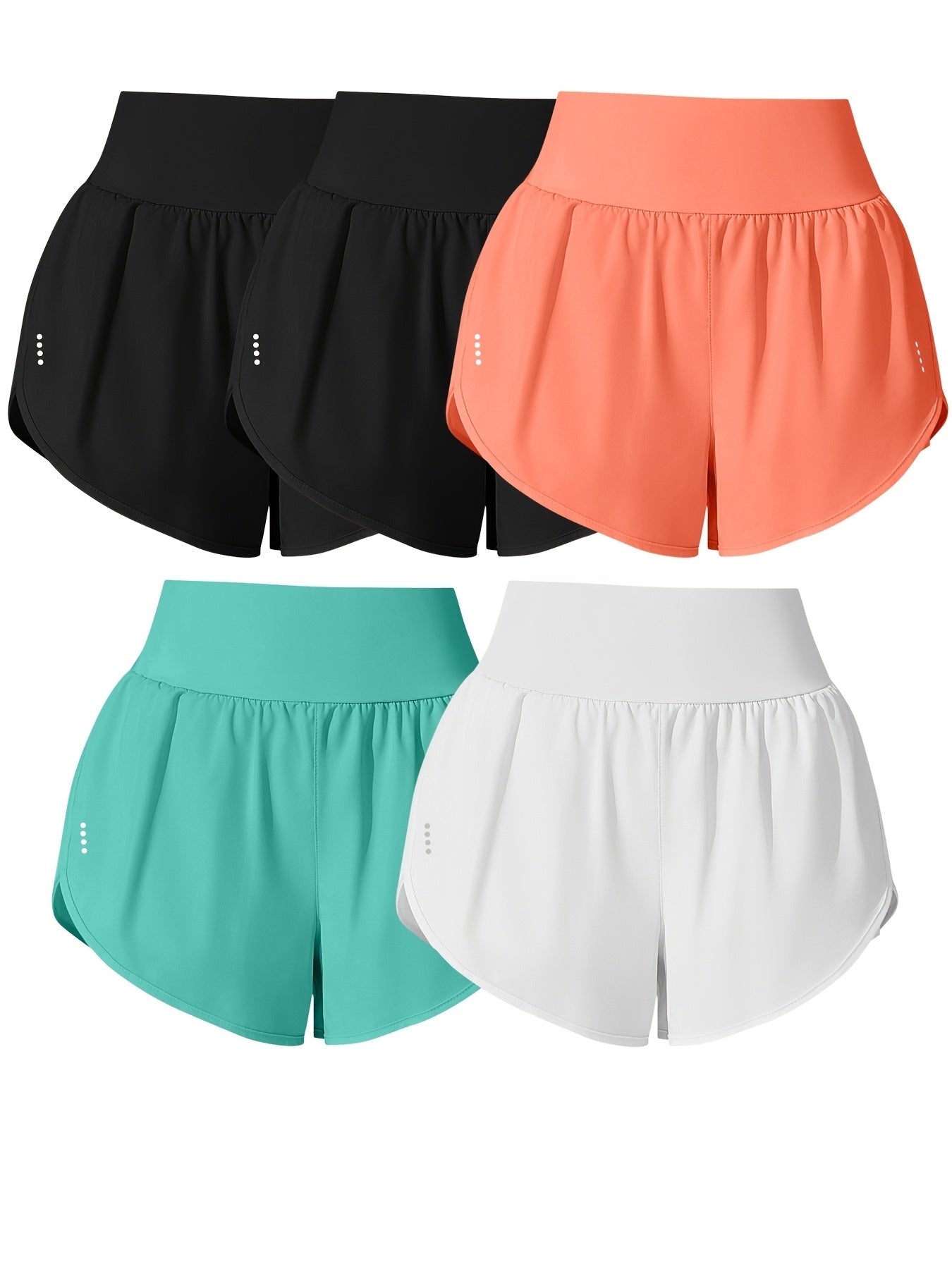 Dotted Comfort Damen Sport Shorts Set (5er Pack)