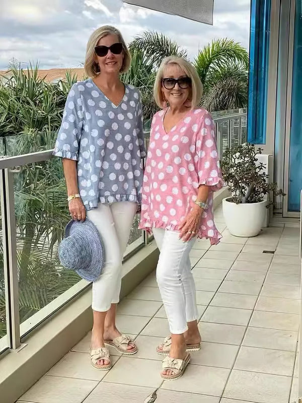 Stilvolle V-Ausschnitt-Bluse für Damen