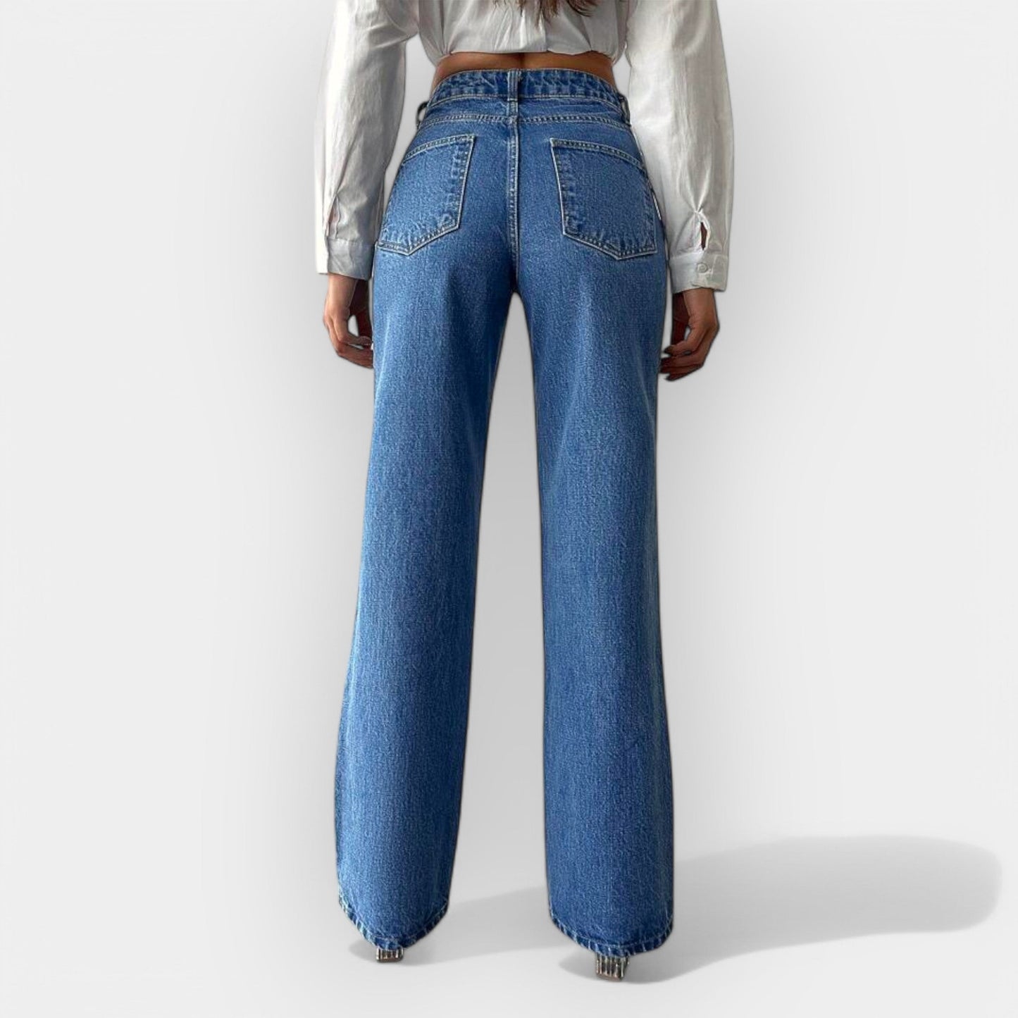 High-Waist Jeans mit weitem Schnitt