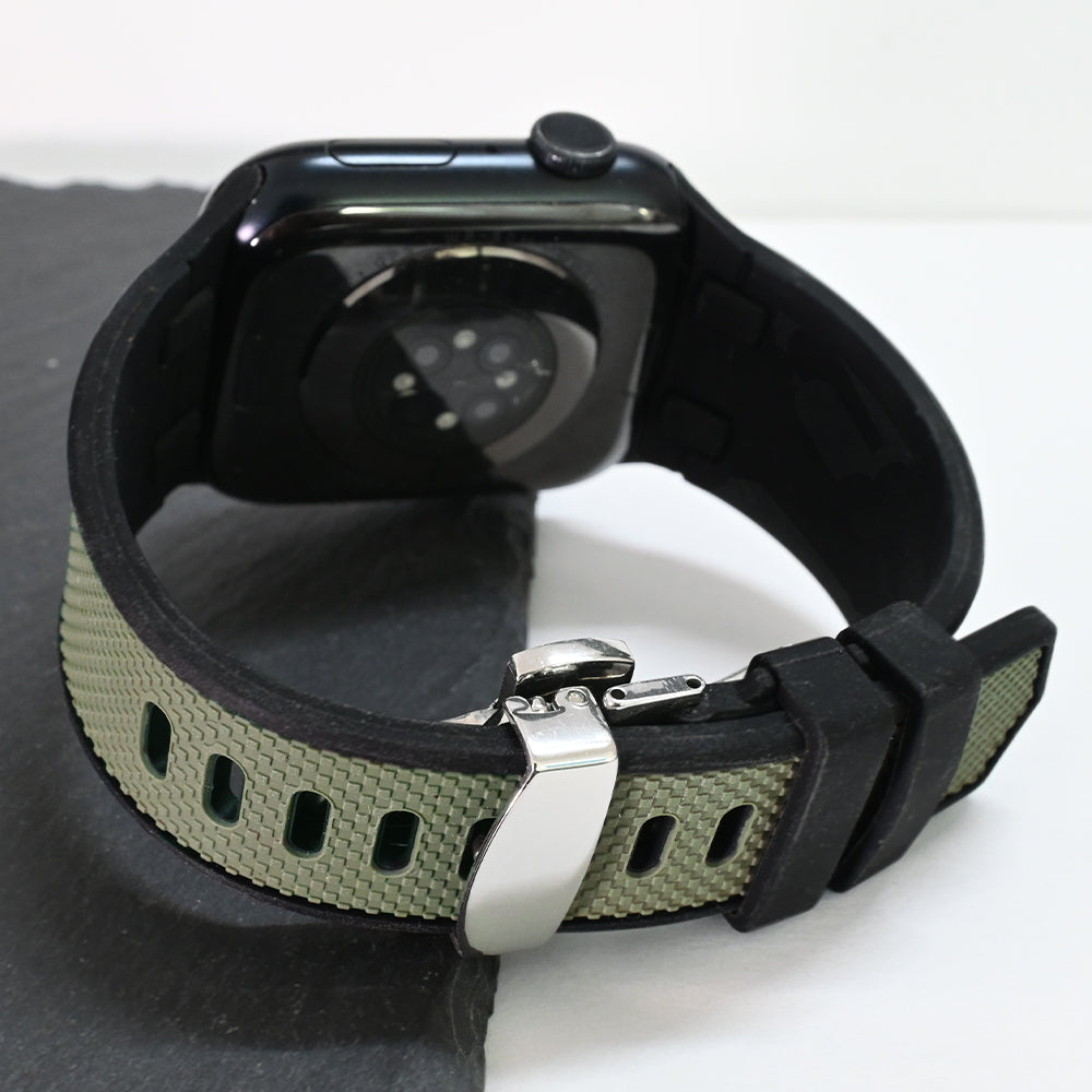 Tactische siliconen Apple Watch-band