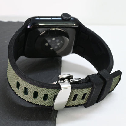 Tactische siliconen Apple Watch-band