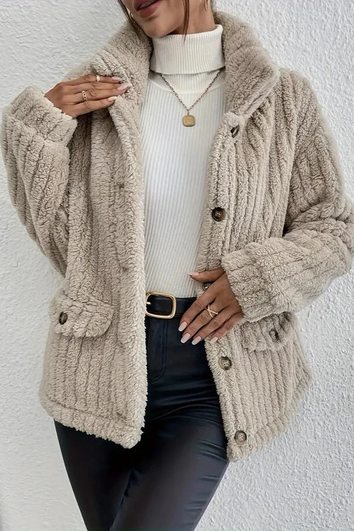 NOVA™ | Wendbarer Samtknopf-Cardigan