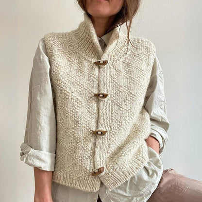 Xandra | Gebreide wollen gilet