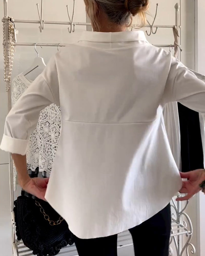 WIEBKE I COMFORTABELE 3/4-MOUWENBLOUSE
