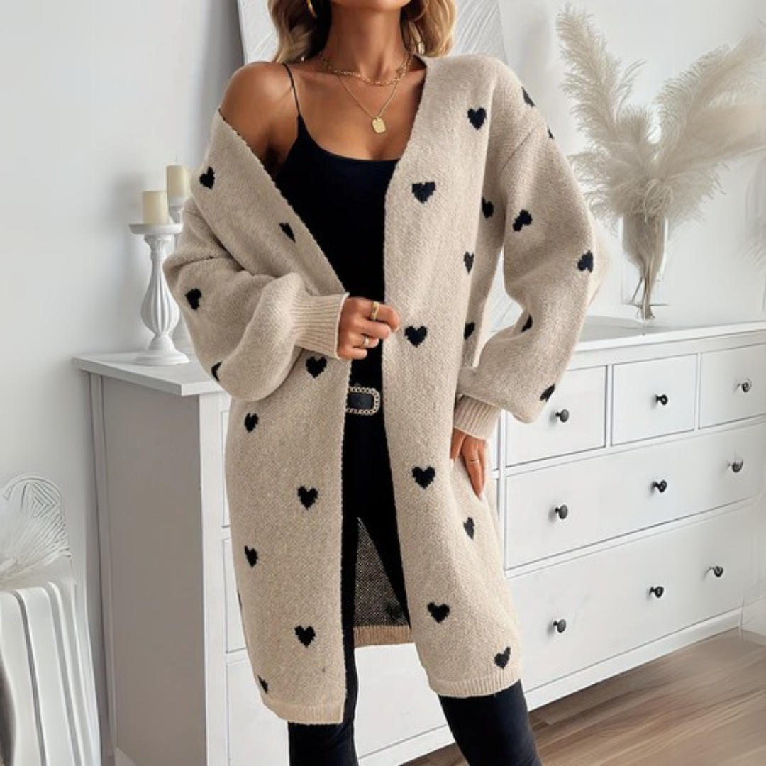 Julia | Vest met hartjespatroon