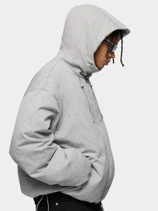 DryCanopy – Hoodie-Jacke aus Strickstoff mit 90 % Entendaunenfüllung