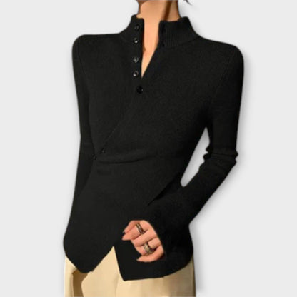 Michiko – Elegante Slim Fit Gebreide Trui