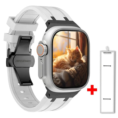 Onyx Titan Silikon Apple Watch Armband