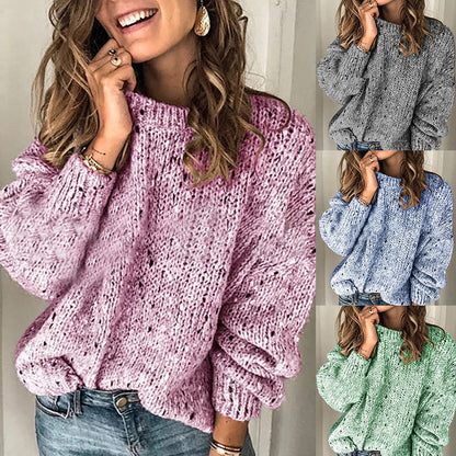 Ayla - Retro Pullover in eenkleurig