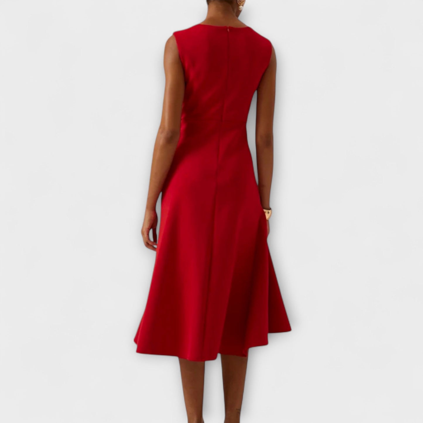 Juliette™ – Drapiertes asymmetrisches Midikleid