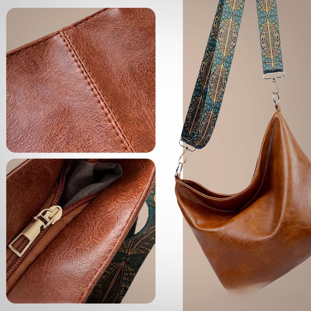 Chelseys Vintage Charme | Leder Schultertasche
